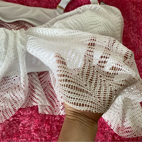 NEW Time and Tru Tankini White Plus Size 3X Straps/strapless Boning Molded Cups - Picture 4 of 16